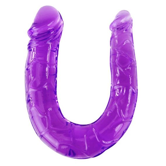 Imagem do Dildo Duplo de Geléia Flexível BAILE LILS, mostrando seu material maleável e formato para dupla penetração.