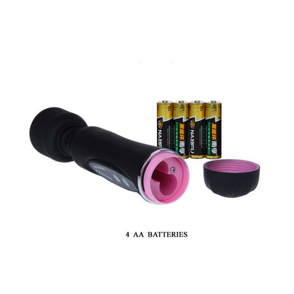 Close-up do PRETTY LOVE Vibrador Massageador Flirtation, destacando suas cabeças intercambiáveis e design ergonômico em silicone.