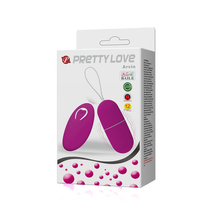 Ovo vibratório Pretty Love Arvin com controle remoto para prazer discreto.