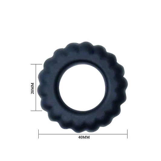 Anel Peniano Baile Titan Preto | Silicone para Ereções Mais Fortes e Duradouras