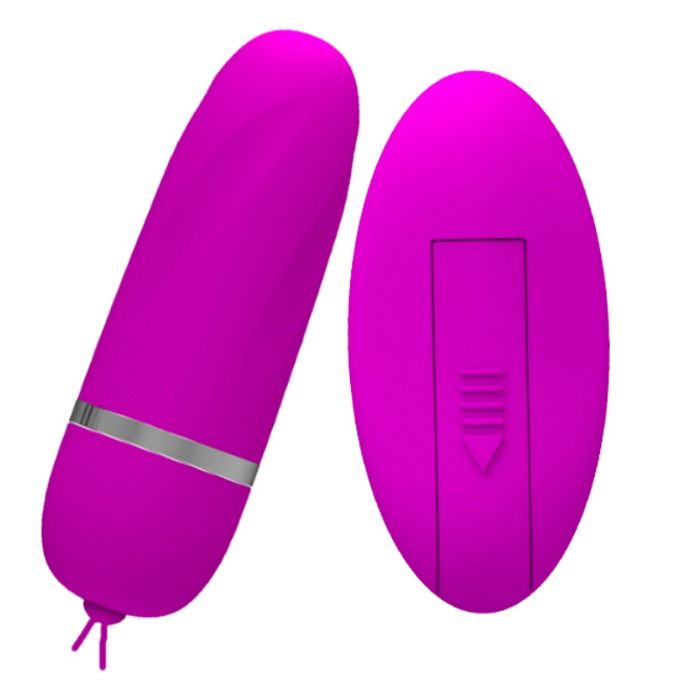 PRETTY LOVE Ovo Vibratório Debby com Controle Remoto em silicone lilás, exibindo design elegante.