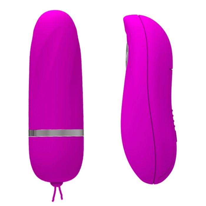 PRETTY LOVE Ovo Vibratório Debby com Controle Remoto em silicone lilás, exibindo design elegante.