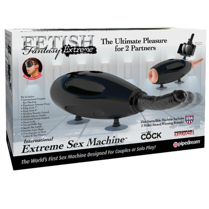 Máquina de Sexo Portátil FETISH FANTASY EXTREME com dildos intercambiáveis e adaptador universal