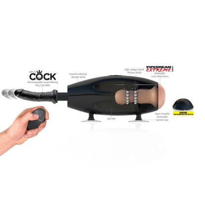 Máquina de Sexo Portátil FETISH FANTASY EXTREME com dildos intercambiáveis e adaptador universal