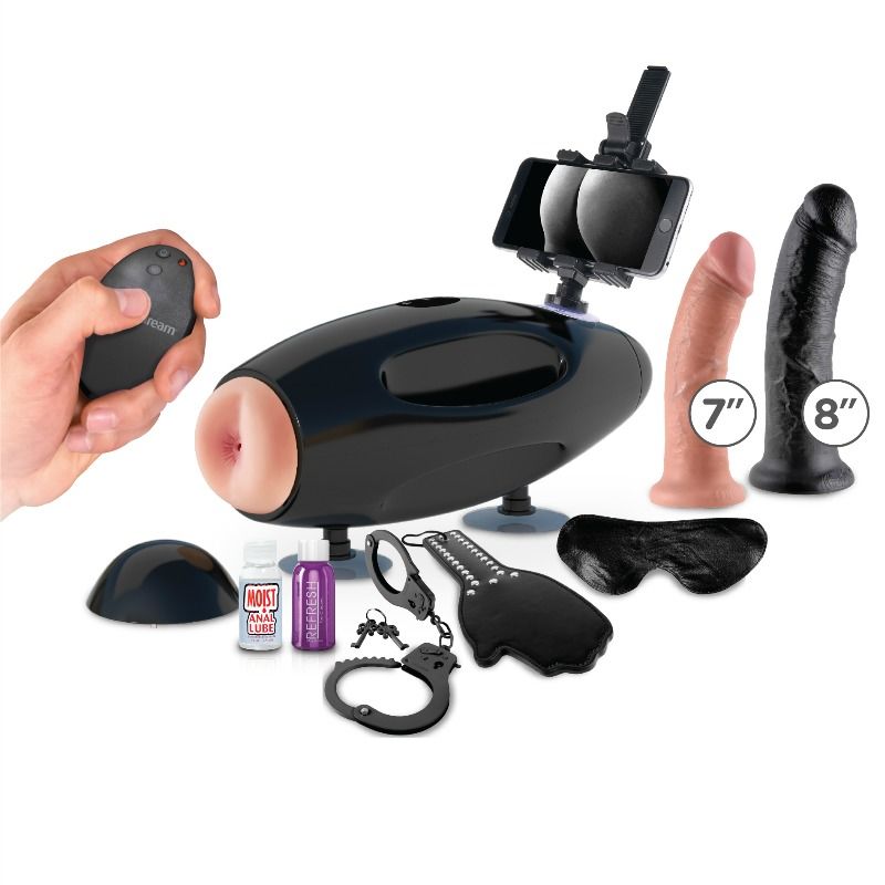 Máquina de Sexo Portátil FETISH FANTASY EXTREME com dildos intercambiáveis e adaptador universal