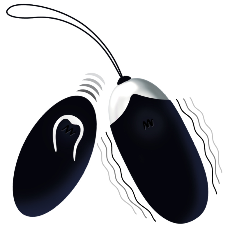Intense – Flippy II Ovo Vibratório com Controle Remoto Preto