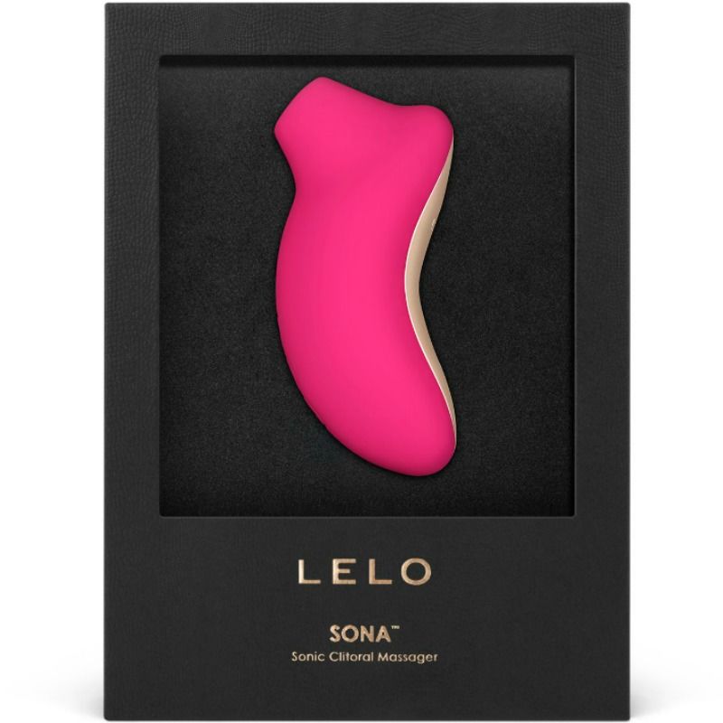 LELO Estimulador de Clitóris Sona de cor cereja, com design elegante e tecnologia sónica.