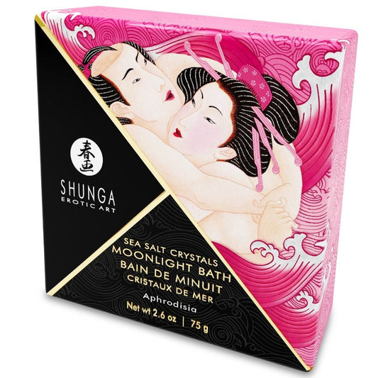 Sais de Banho Perfumados de Afrodisia Shunga 75 GR para uma experiência de banho sensual e relaxante.