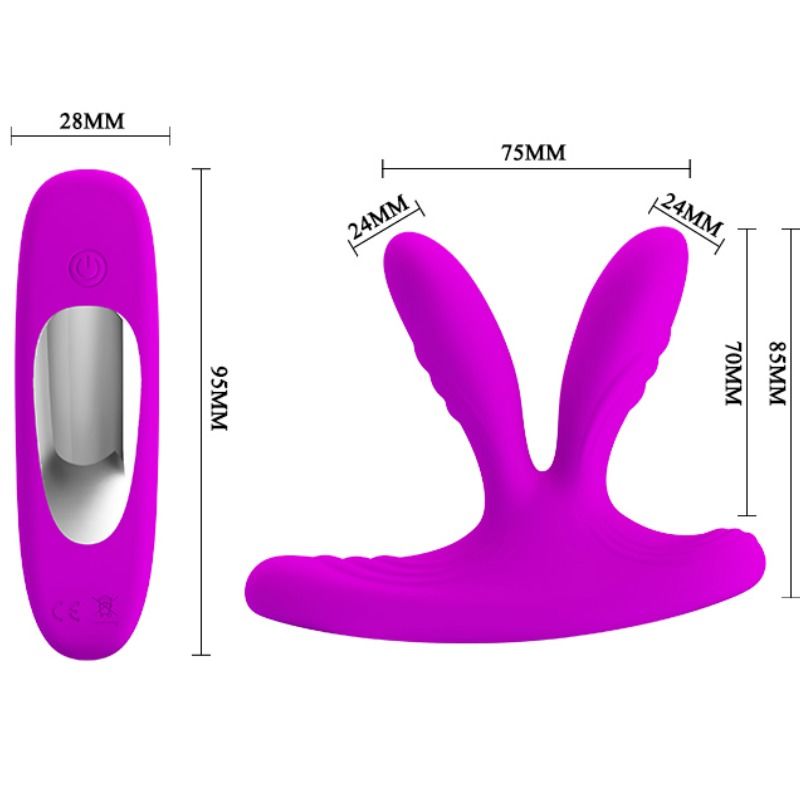 PRETTY LOVE Estimulador de Dedo Mágico vibratório de silicone com controle remoto
