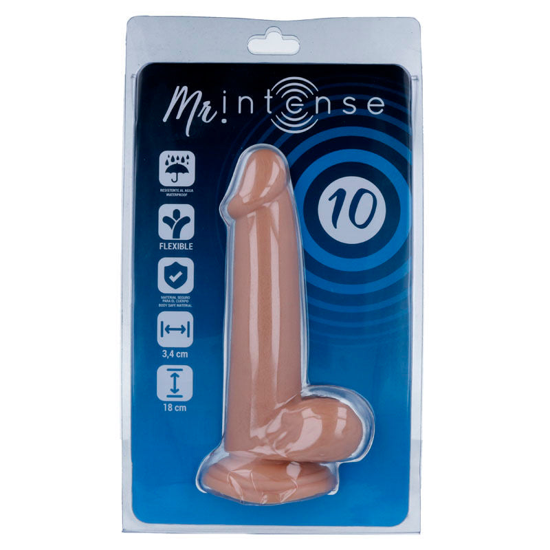 Dildo Realista MR INTENSE com ventosa, 18 cm, para prazer autêntico.