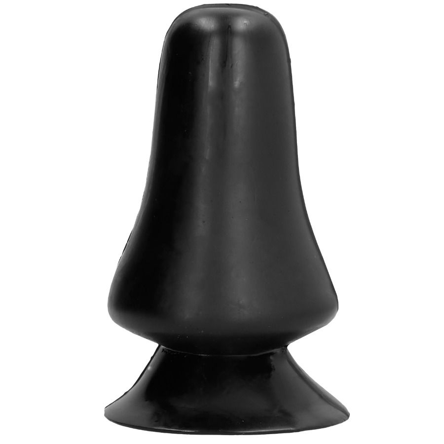 Close-up do ALL BLACK Plug Anal Clássico 12 cm, mostrando seu design compacto e superfície lisa.