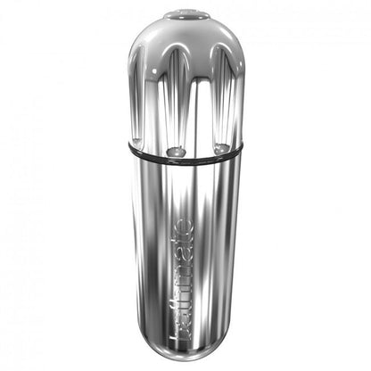 Bala Vibratória BATHMATE Vibe Prata com design elegante e compacto, destacando sua forma e cor.
