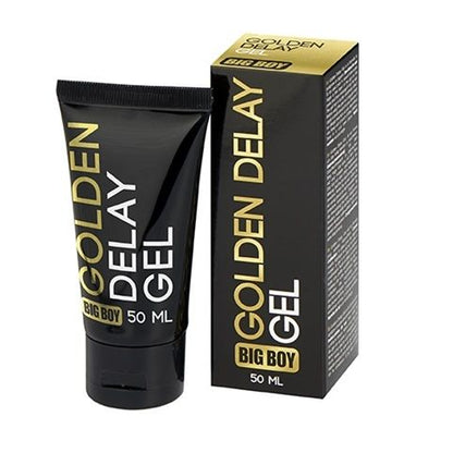 Frasco do Gel Retardante COBECO Golden Delay Big Boy 50ml para performance prolongada