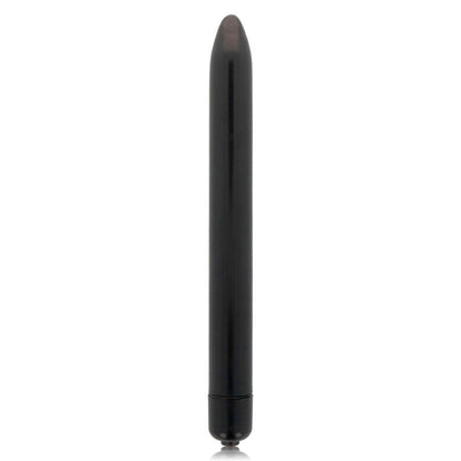 Vibrador Slim GLOSSY preto, design elegante e compacto para prazer discreto.