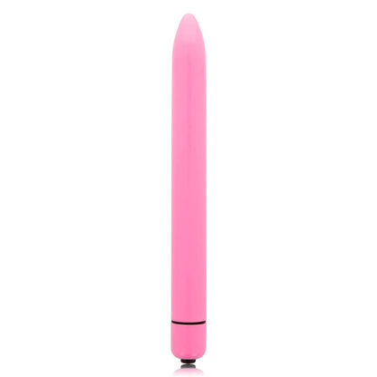 Imagem do GLOSSY Vibrador Slim Deep Rose, destacando o seu design elegante e cor.