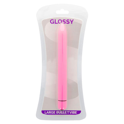 Imagem do GLOSSY Vibrador Slim Deep Rose, destacando o seu design elegante e cor.