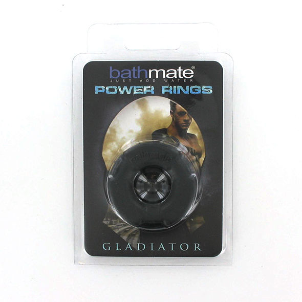 Anel Peniano Gladiador Preto Bathmate em material TPR para ereções duradouras.