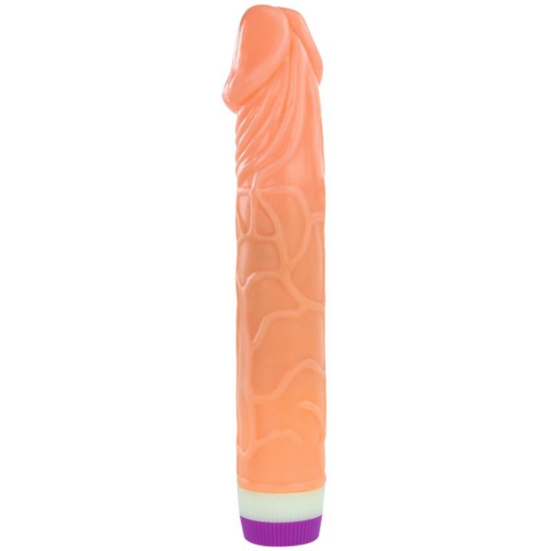 Close-up do Vibrador Realista Vibrante Baile 22.5 CM, mostrando sua textura e detalhes.