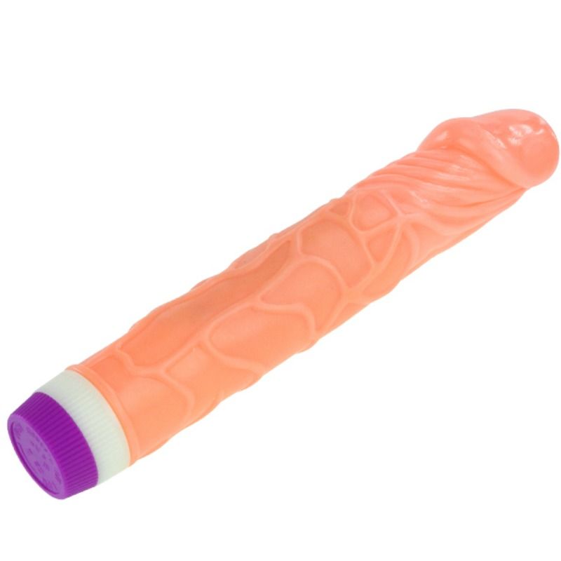 Close-up do Vibrador Realista Vibrante Baile 22.5 CM, mostrando sua textura e detalhes.