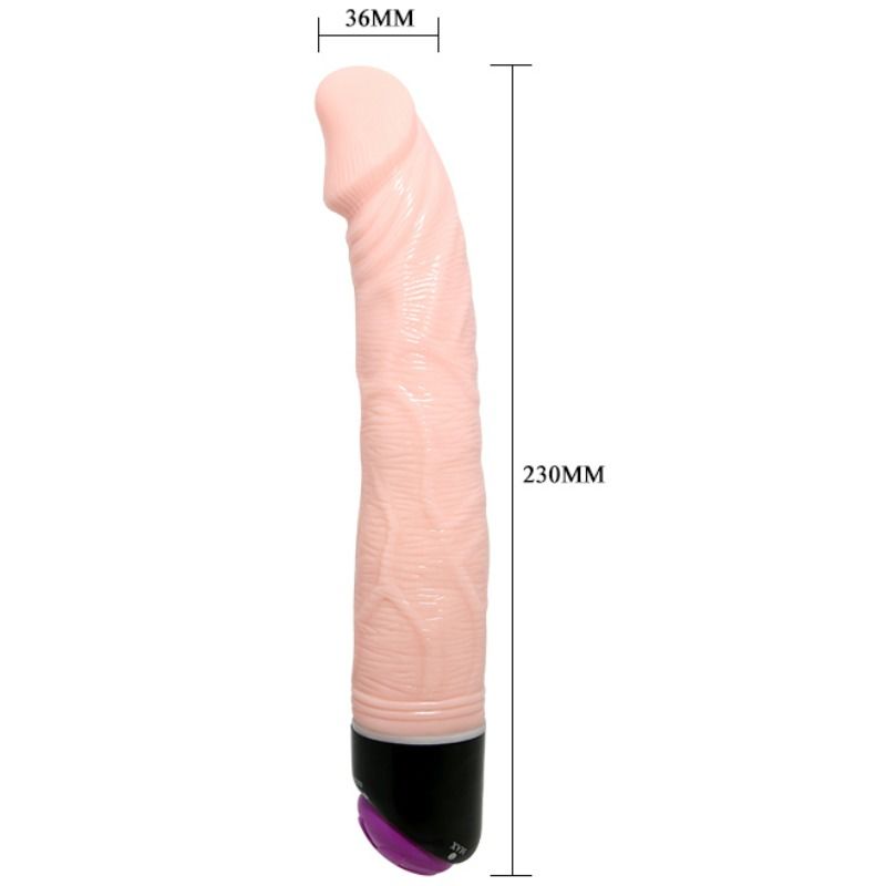 Close-up do BAILE Vibrador Realístico Adour Club 23 cm, mostrando sua textura e detalhes realistas.