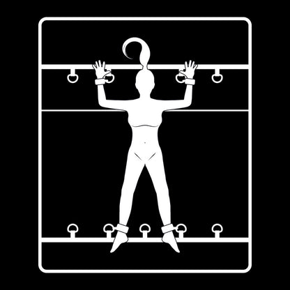 Close-up do Conjunto de Laços de Cama BDSM Luxo FETISH SUBMISSIVE com forro de neoprene e couro vegano.