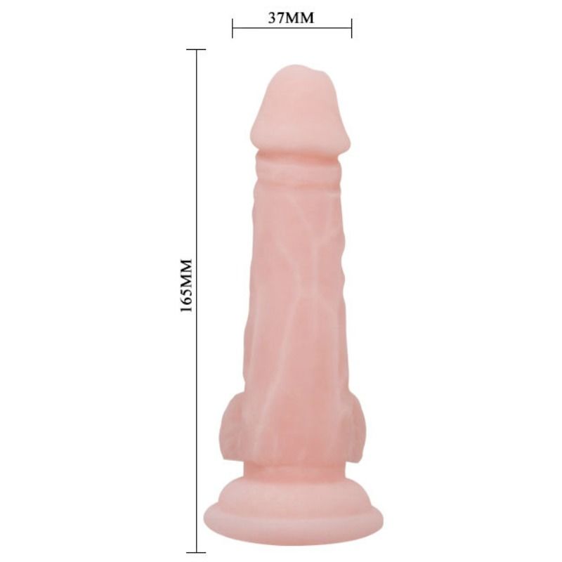 Dildo realista BAILE de 16.5 CM com ventosa e textura de pele natural