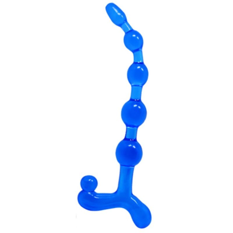 Bolas Anais Baile Bendy Twist Azuis, com design flexível e nodulado em TPR, prontas para uso.