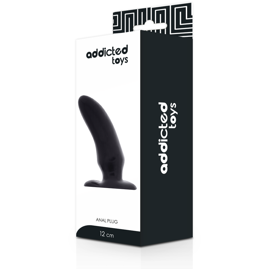 Close-up of the Addicted Toys Plug Anal Estimulador Ponto P 12cm, showing its smooth TPR material and ergonomic shape.