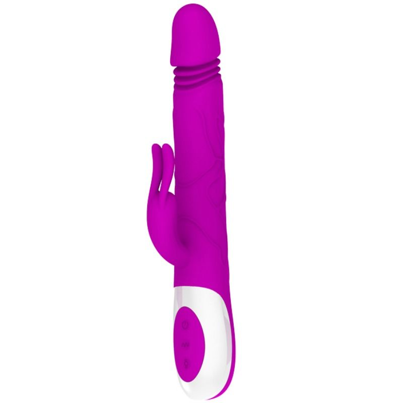 Detalhes do Vibrador Multifuncional Pretty Love Adrian com silicone e funções de vibração e movimento