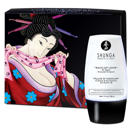 Creme estimulante SHUNGA Chuva de Amor Ponto G 30ml para intensificar o prazer.