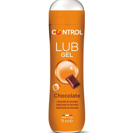 CONTROL Gel Lubrificante Sabor Chocolate com Efeito Aquecedor 75 ML, embalagem do produto