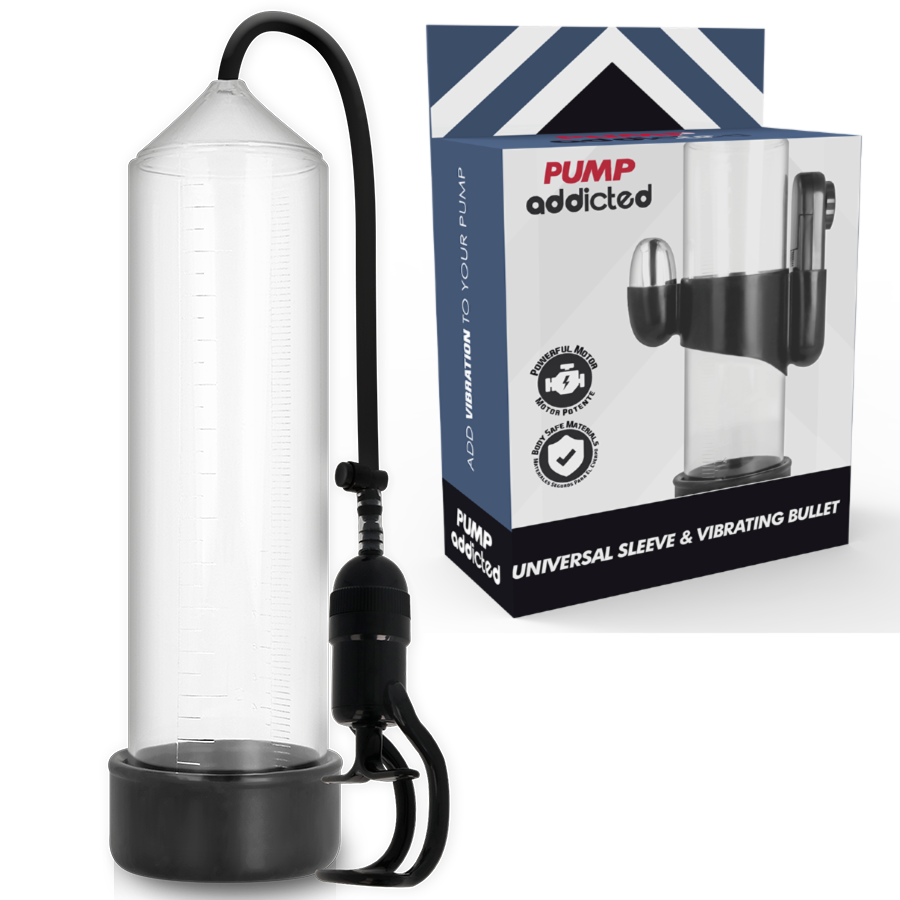 PUMP ADDICTED Bomba Peniana Vibratória Transparente RX5 em detalhe.