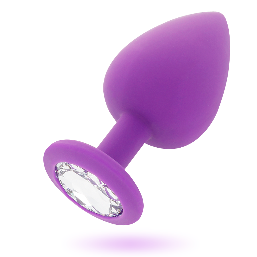Imagem do Plug Anal Intense Shelki M em silicone roxo, destacando seu design elegante e suave.