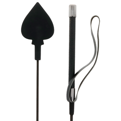 Chicote de Silicone Preto Darkness 60cm para jogos BDSM.