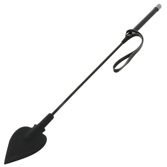 Chicote de Silicone Preto Darkness 60cm para jogos BDSM.