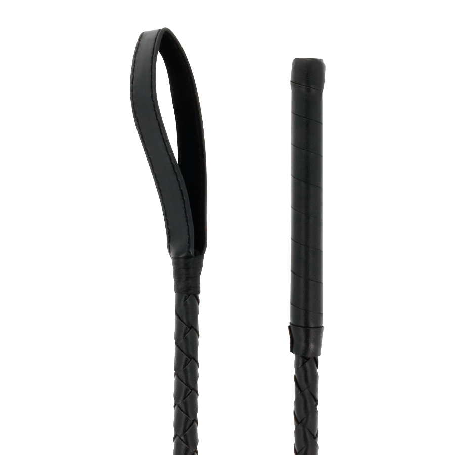 Chicote BDSM Darkness Fetish Preto 70 CM para jogos de dominação e fetiche.