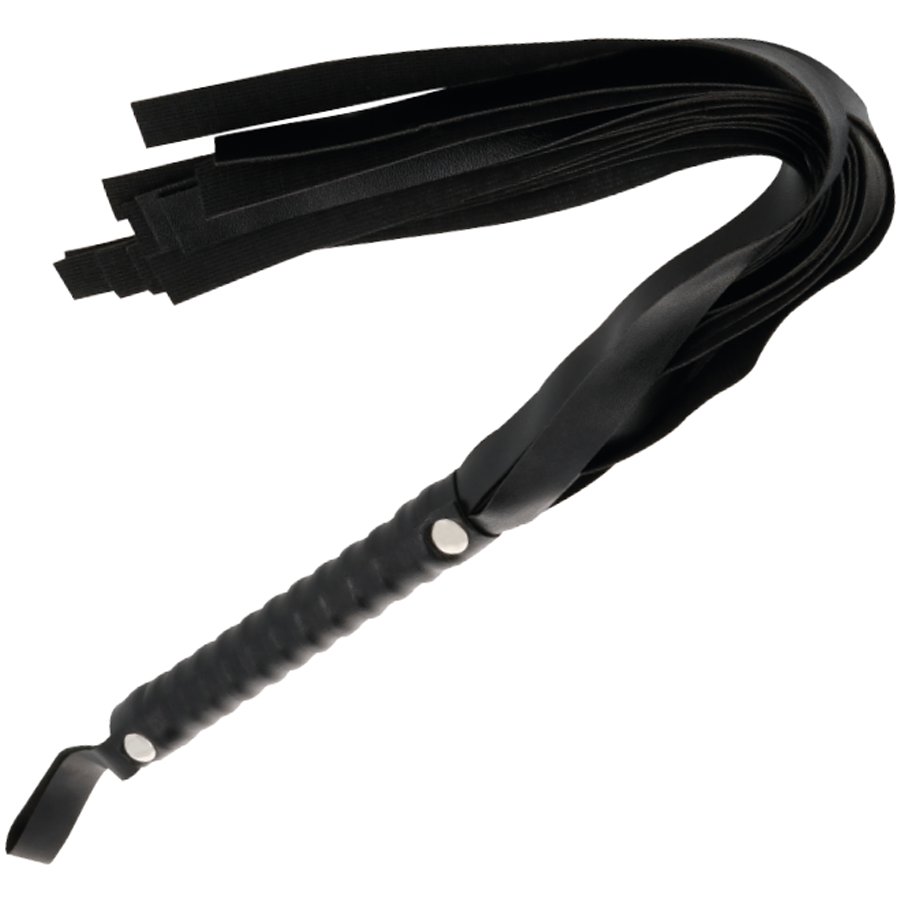 Chicote de Bondage Darkness Preto 51 CM para sessões BDSM