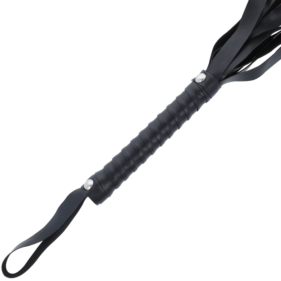 Chicote de Bondage Darkness Preto 51 CM para sessões BDSM