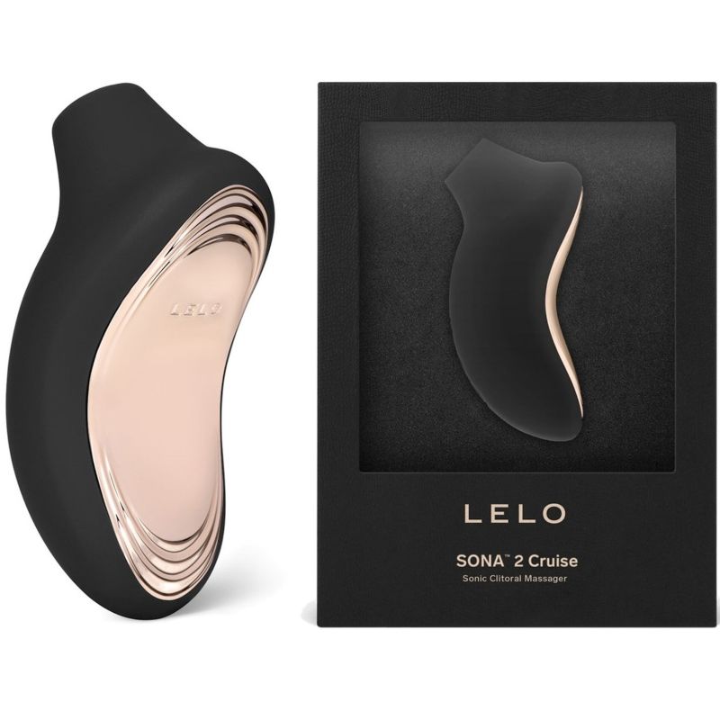 Detalhe do LELO Estimulador de Clitóris SONA 2 Cruise Preto, destacando o design elegante e a textura do silicone.