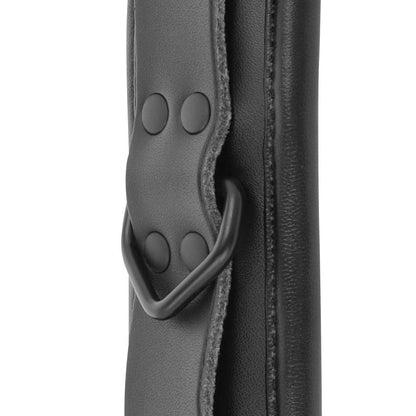 Darkness Conjunto Algemas e Coleira Ajustáveis em Couro Preto