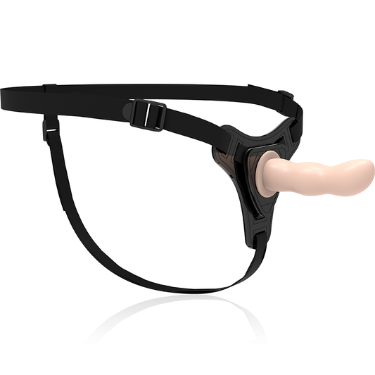 Arnês Fetish Submissive de silicone para ponto G de 12,5 cm, mostrando seu design ergonómico e material macio.