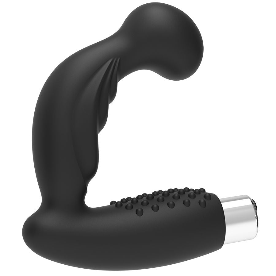 Vibrador prostático recarregável Addicted Toys preto, design ergonómico para estimulação do ponto G.
