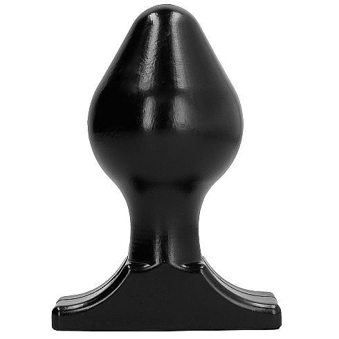 Plug anal ALL BLACK Flexível Grande 16x8cm para prazer anal gradual e seguro