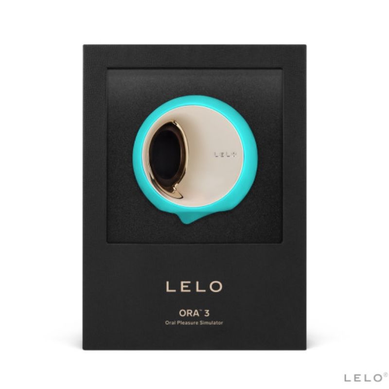 Close-up of the LELO Estimulador de Sexo Oral ORA 3 Aqua, showing its ergonomic design and premium silicone texture.