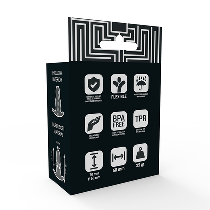 ADDICTED TOYS Dilatador Anal Transparente 7cm, mostrando seu design oco e anéis para exploração gradual.