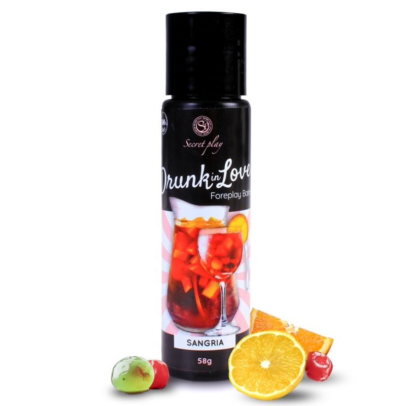 Embalagem do lubrificante comestível SECRETPLAY Sabor Sangria 60 ML