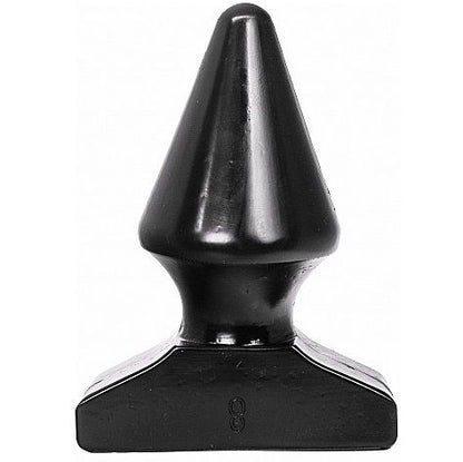 Close-up do Plug Anal Cónico ALL BLACK 17 CM, mostrando seu formato elegante e material seguro para a pele.