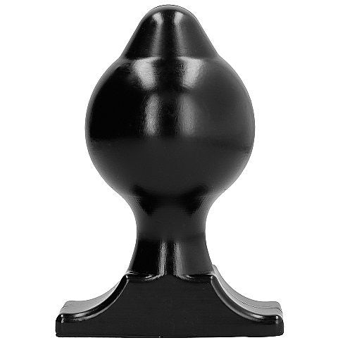 Close-up do ALL BLACK Plug Anal Flexível 17,5cm, mostrando sua superfície lisa e design ergonómico.
