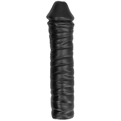 ALL BLACK Dong Realista Nervurado 38cm para prazer vaginal e anal.