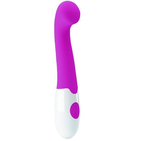 Vibrador Charles da PRETTY LOVE em lilás e branco, com design ergonómico e silicone suave.